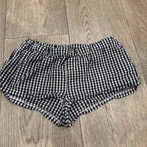 Edikted Black and White Gingham Women's Shorts